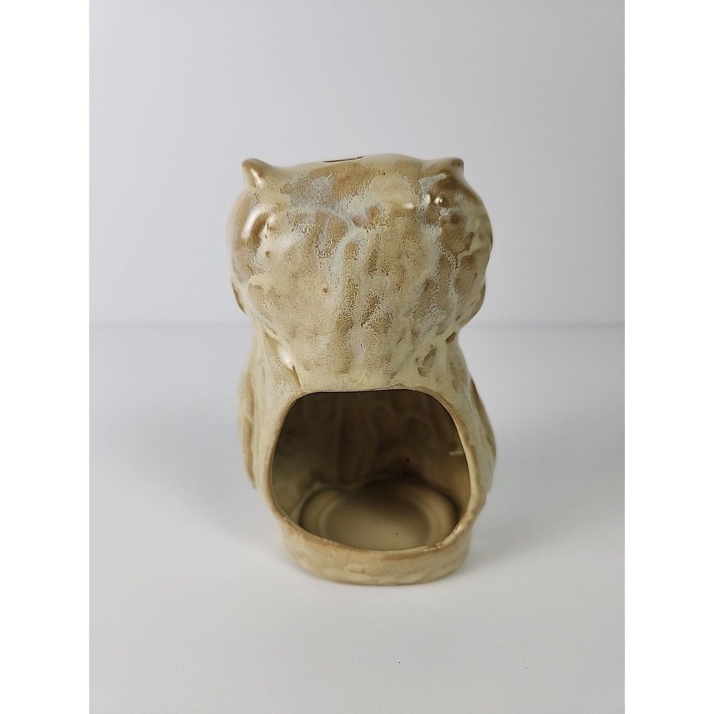 VTG Enesco Glazed Pottery Owl Tealight Candle Holder Centerpiece Table Decor - Picture 6 of 11